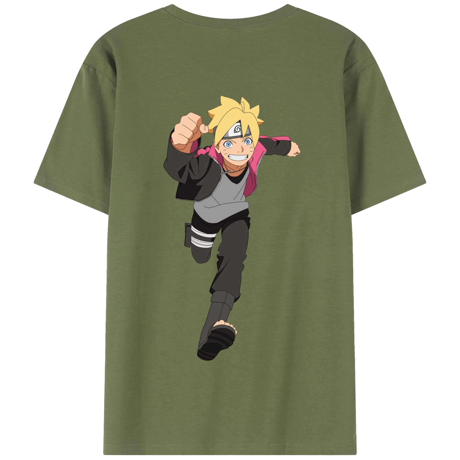 （画像用） NARUTO -ナルト- うずまき ボルト Uzumaki Boruto 綿100％半袖Tシャツ（背面プリント）